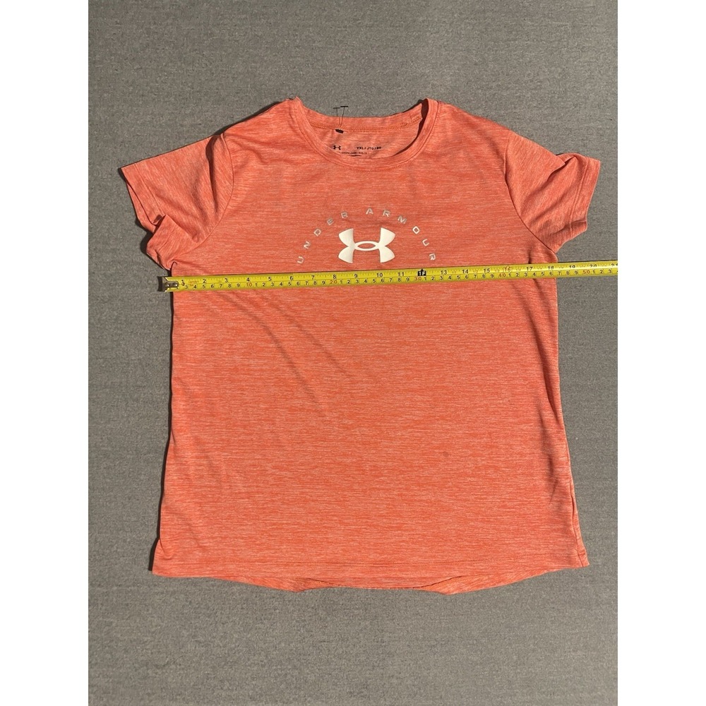 Under Armour Youth XL Orange Athletic Shirt Loose Fit Performance Training Tee